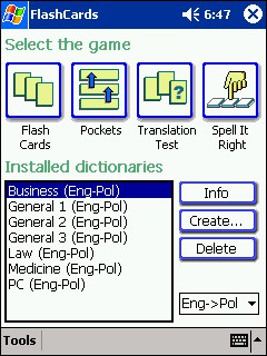 LingvoSoft FlashCards English <-> Polish for Pocke 1.3.14 screenshot